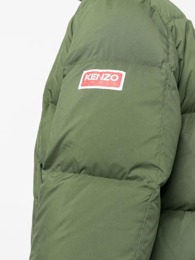 Kenzo Tech Down Bomber Jacket In Green