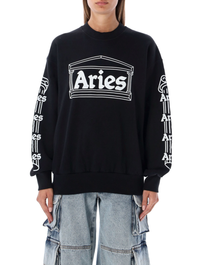 Shop Aries Column Sweatshirt In Black