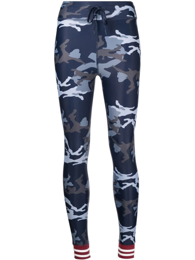 Shop The Upside Marine Camouflage-print Leggings In Blue