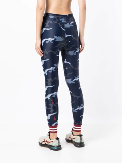 Shop The Upside Marine Camouflage-print Leggings In Blue