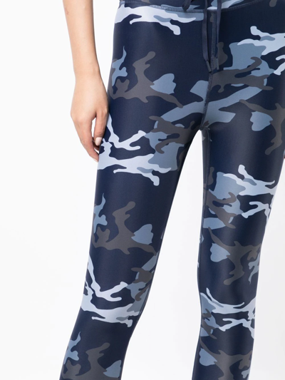 Shop The Upside Marine Camouflage-print Leggings In Blue