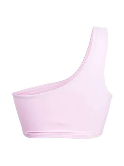 Shop Bondi Born Ollie One-shoulder Bikini Top In Pink