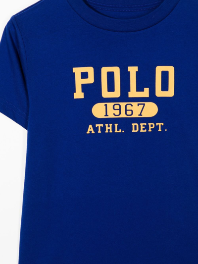 Shop Ralph Lauren Logo-print Short-sleeve T-shirt In Blue