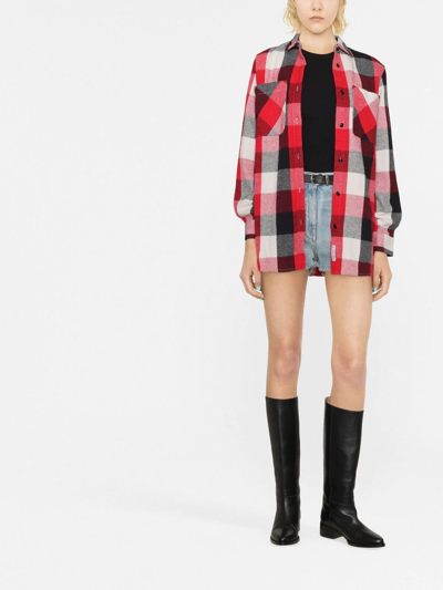 Shop Woolrich Plaid Flannel Shirt In Red