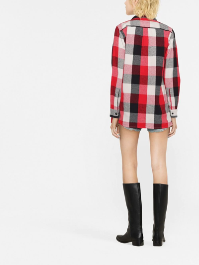 Shop Woolrich Plaid Flannel Shirt In Red