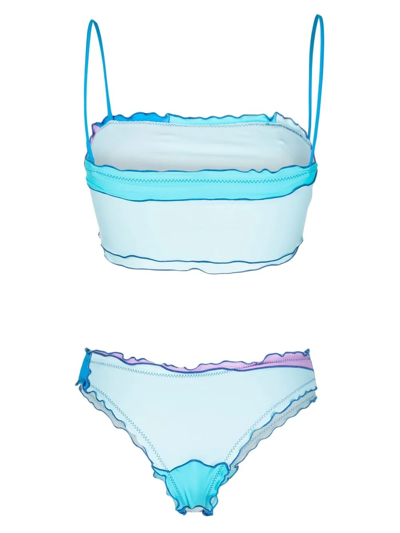 Sherris Colour-block Bikini Set In Blue