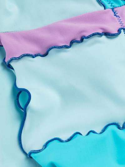 Sherris Colour-block Bikini Set In Blue