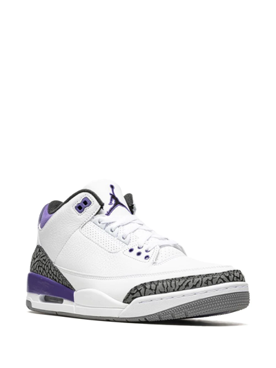 Jordan Air  3 "dark Iris" Sneakers In White