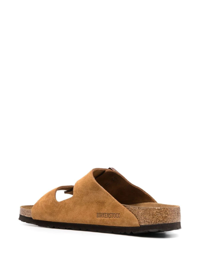 Shop Birkenstock Arizona Buckle-fastened Sandals In Brown