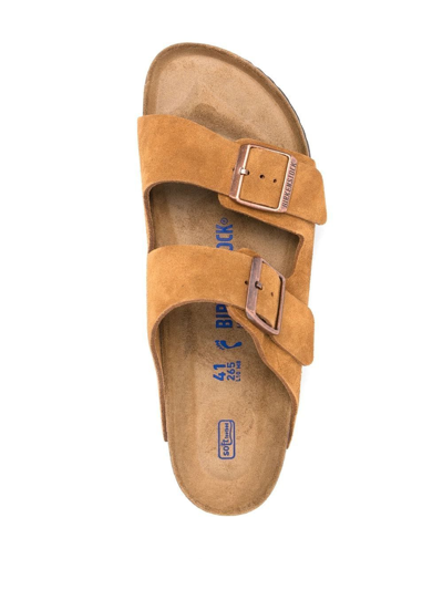 Shop Birkenstock Arizona Buckle-fastened Sandals In Brown