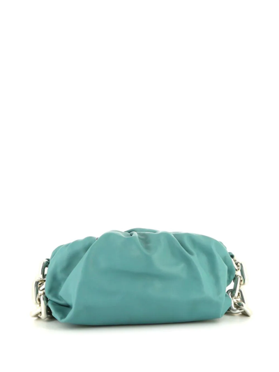 Pre-owned Bottega Veneta Chunky Chain Gathered Handbag In Blue