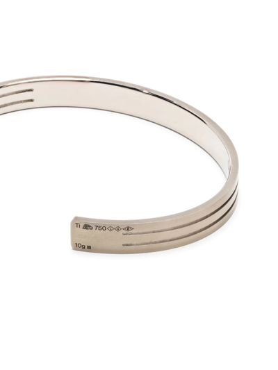 Shop Le Gramme 18kt Yellow Gold And Titanium 9g Bracelet In Silver