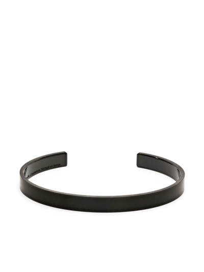 Le Gramme Black Le 9g Brushed Ribbon Bracelet In Black