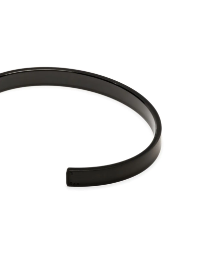 Le Gramme Black Le 9g Brushed Ribbon Bracelet In Black