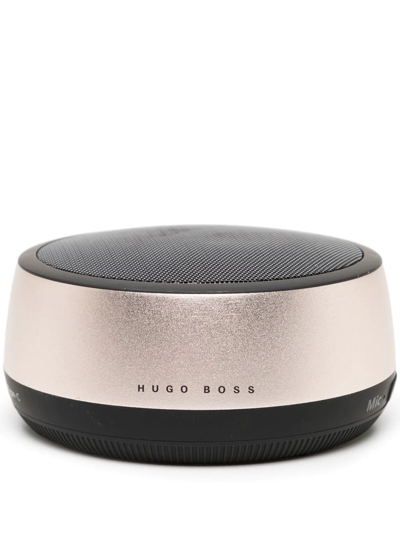 Shop Hugo Boss Logo-print Speaker In Gold