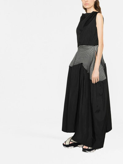 Shop Issey Miyake Winding Ruched-detail Midi Dress In Black