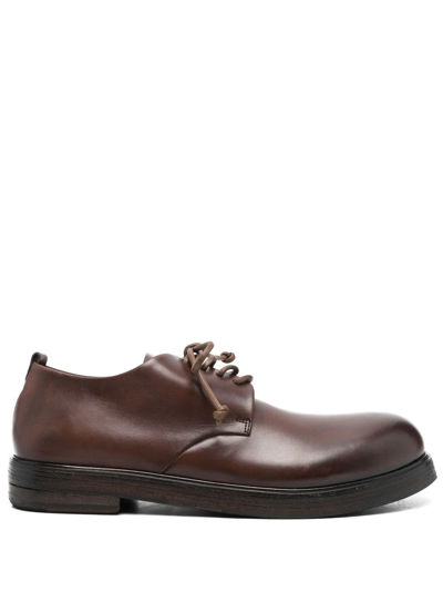 Shop Marsèll Round-toe Derby Shoes In Brown
