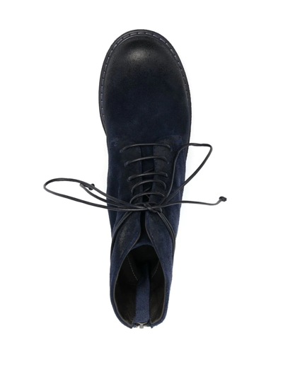 Shop Marsèll Lace-up Suede Boots In Blue