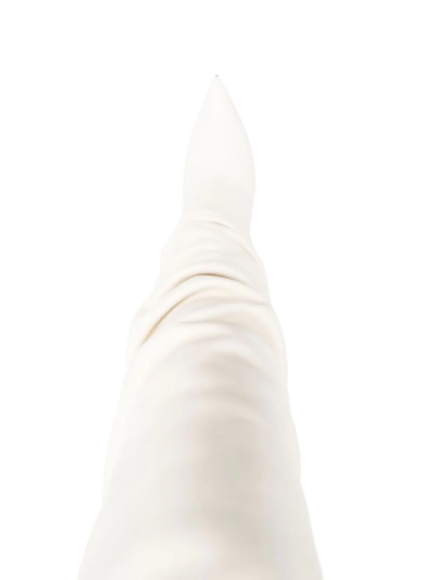 Shop Le Silla Eva Ruched Boots In White