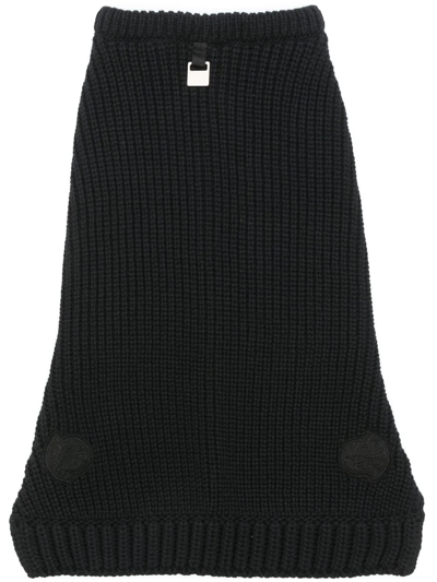 Shop Moncler Logo-patch Knitted Dog-vest In Black