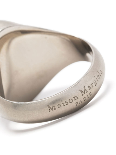 Shop Maison Margiela Chevalier Signet Ring In Silver