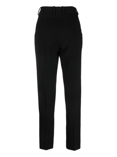 Shop Blazé Milano High-waisted Tapered Trousers In Black
