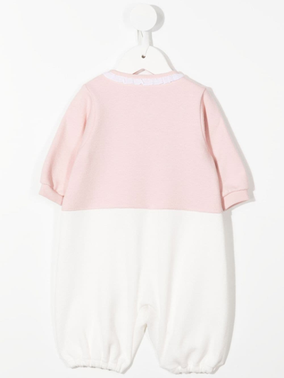 Familiar Appliqué-detail Cotton Romper In Pink