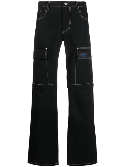 Shop Misbhv X Ufo361 Straight-leg Cargo Trousers In Black