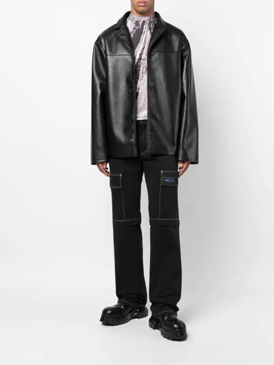 Misbhv Straight-leg Cargo Trousers In Black