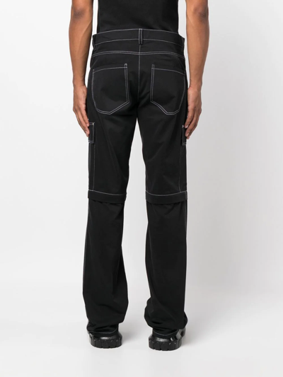 Shop Misbhv X Ufo361 Straight-leg Cargo Trousers In Black