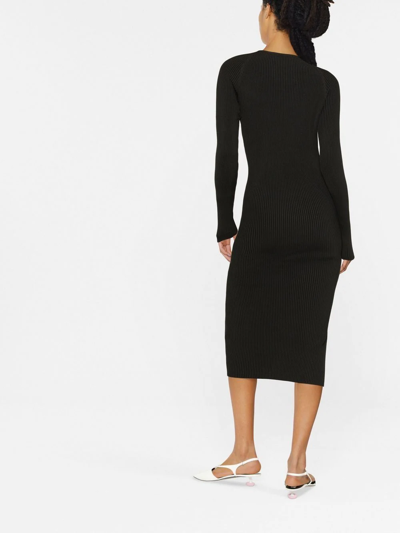 Shop Coperni Cut-out Detail Midi Dress In Black