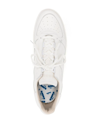 Shop Diadora Lo-top Leather Sneakers In White