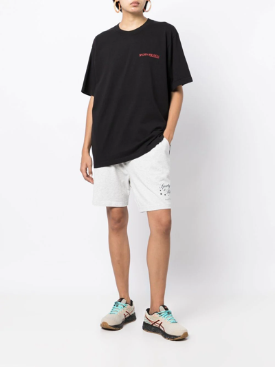 Sporty And Rich Disco Logo-print T-shirt In Black