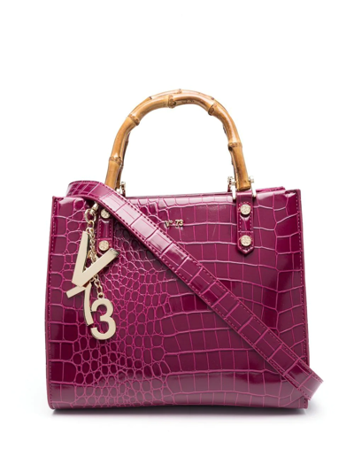Shop V73 Perla Bamboo Handle Tote Bag In Pink