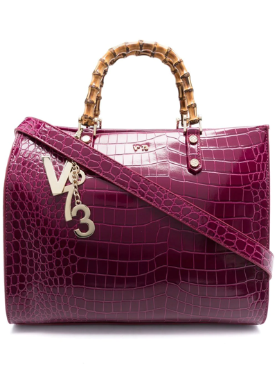 Shop V73 Logo Top-handle Tote Bag In Pink