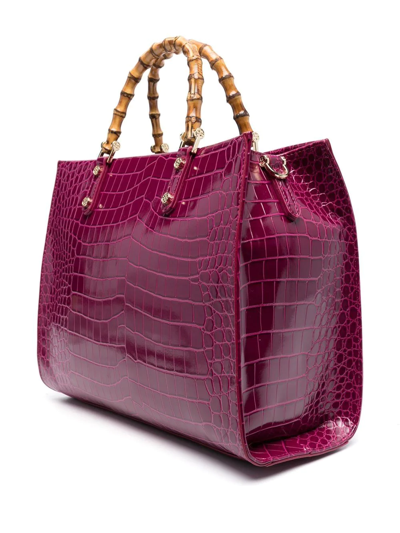 Shop V73 Logo Top-handle Tote Bag In Pink