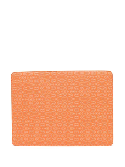Shop Wolf Graphic-print Laptop Case In Orange