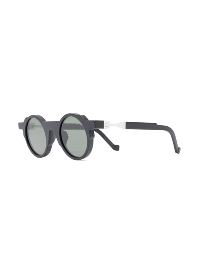 Vava Eyewear Round-frame Tinted Sunglasses In Black