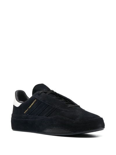Shop Y-3 Lace-up Low-top Sneakers In Black