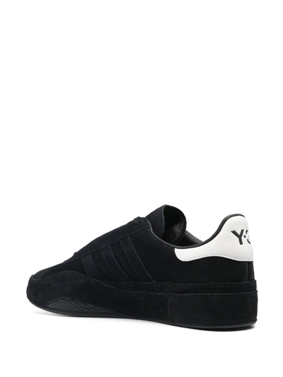 Shop Y-3 Lace-up Low-top Sneakers In Black