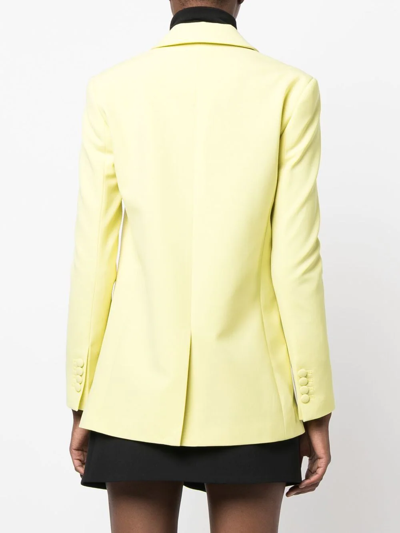 Shop Coperni Cut-out Twisted Blazer In Yellow