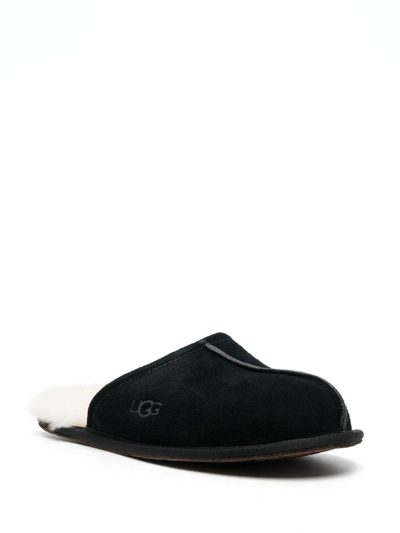 Ugg Shearling Lined Sliders In Black
