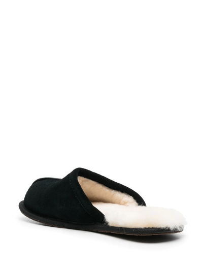 Ugg Shearling Lined Sliders In Black