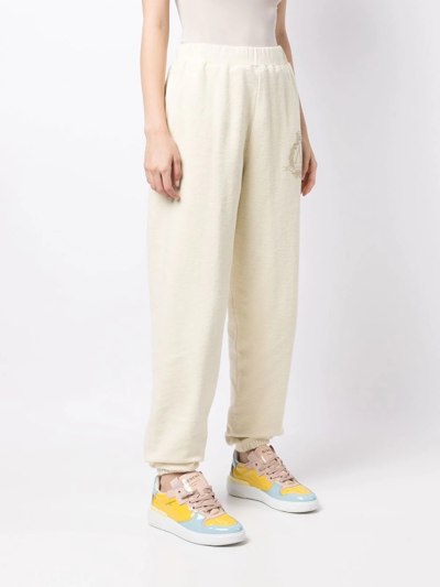 Shop Aries Logo-print Track Pants In White