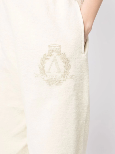 Aries Logo-print Track Pants In White