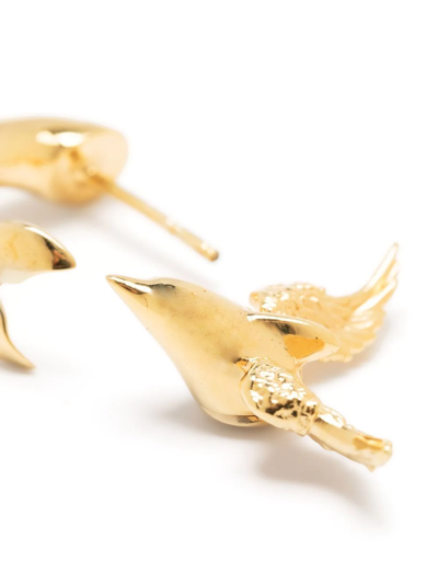 Shop Alan Crocetti Love Struck Dolphin Earring In Gold