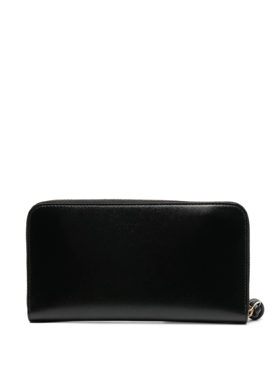 Jil Sander Knot-detail Leather Purse In Black