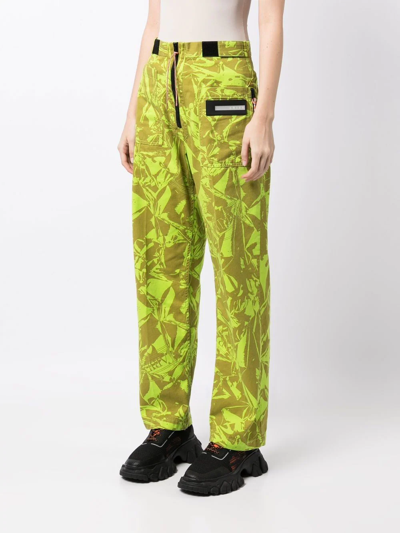 Shop Aries Camouflage-print Walking Trousers In Green