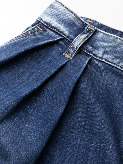 Shop Dsquared2 Washed-denim Wide-leg Jeans In Blue