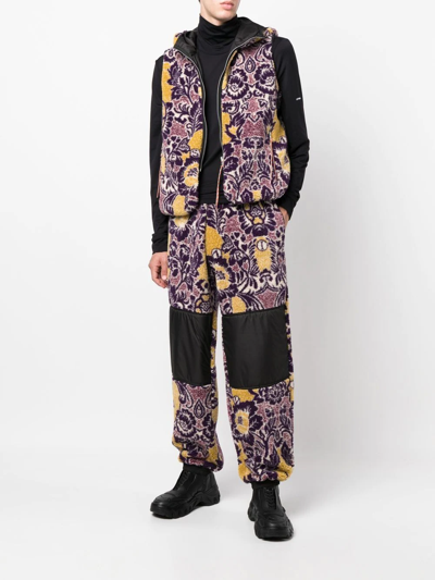 Shop Aries Floral-print Track-pants In Purple